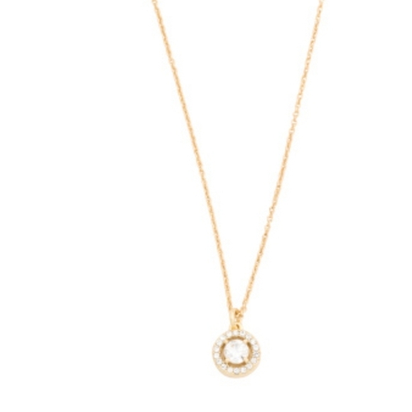 NWT Coach Halo Pave Short Pendant  Necklace - Picture 1 of 3